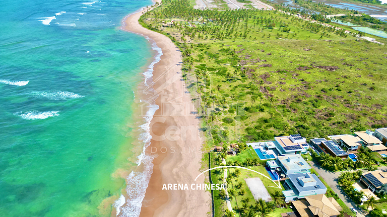 Seaside mansion (right on the sand) in Guarajuba