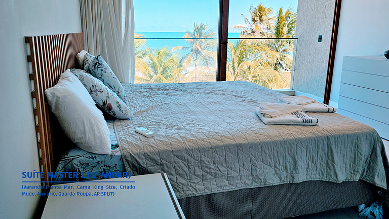 Mansão Pé na Areia em Guarajuba – 8 Suítes Luxo