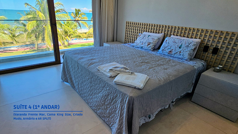 Mansão Pé na Areia em Guarajuba – 8 Suítes Luxo