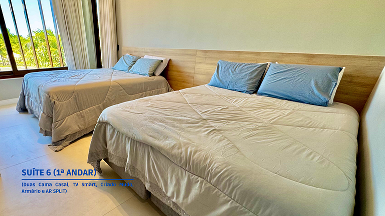 Mansão Pé na Areia em Guarajuba – 8 Suítes Luxo