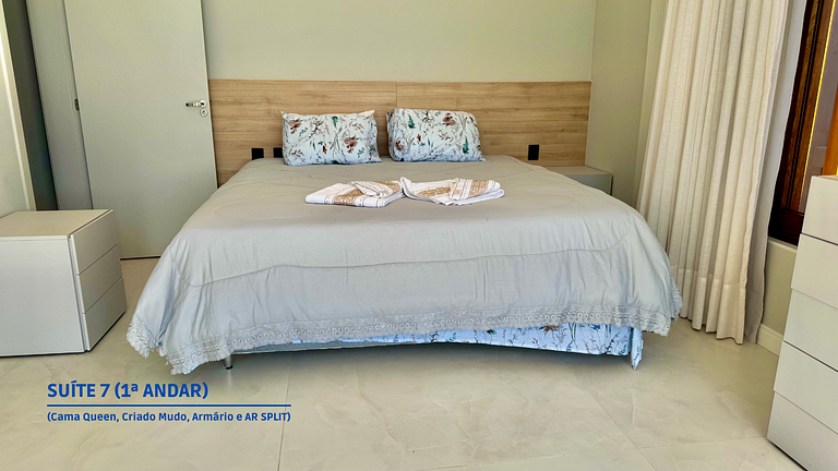 Mansão Pé na Areia em Guarajuba – 8 Suítes Luxo