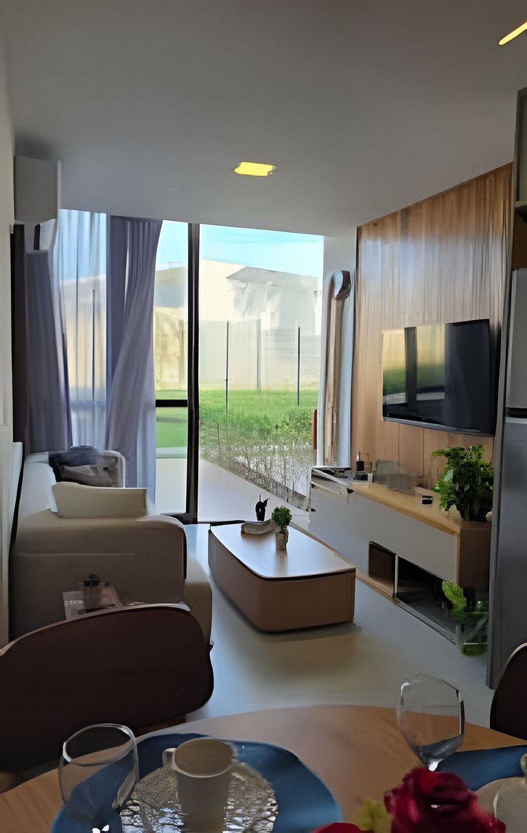 Apartamento em Guarajuba 3/4 Pé na Areia e Vista Mar