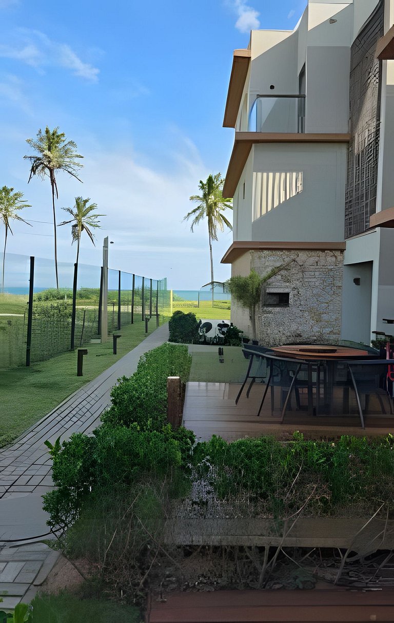 Apartamento em Guarajuba 3/4 Pé na Areia e Vista Mar
