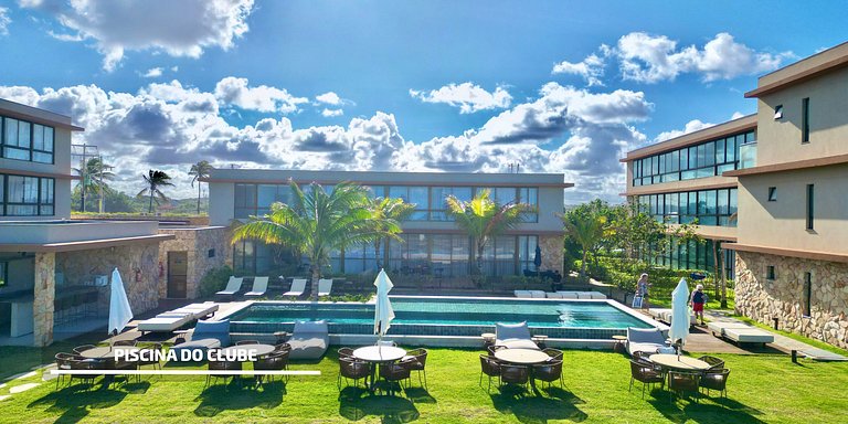 Apartamento em Guarajuba 3/4 Pé na Areia e Vista Mar