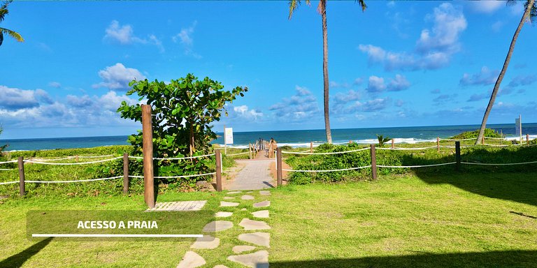 Apartamento em Guarajuba 3/4 Pé na Areia e Vista Mar
