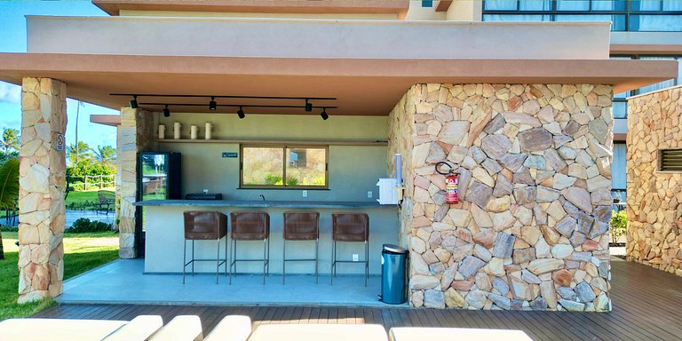 Apartamento em Guarajuba 3/4 Pé na Areia e Vista Mar