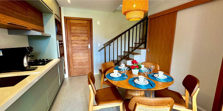 Apartamento em Guarajuba 3/4 Pé na Areia e Vista Mar