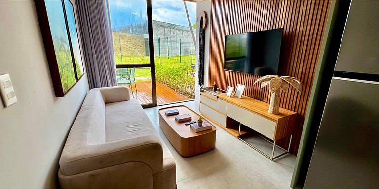 Apartamento em Guarajuba 3/4 Pé na Areia e Vista Mar