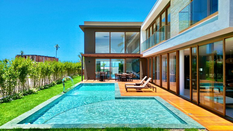 Mansão Alphaville Guarajuba|Casa do Lago Frente Mar e Lagoa