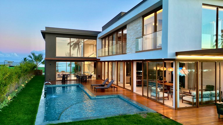 Mansão Alphaville Guarajuba|Casa do Lago Frente Mar e Lagoa