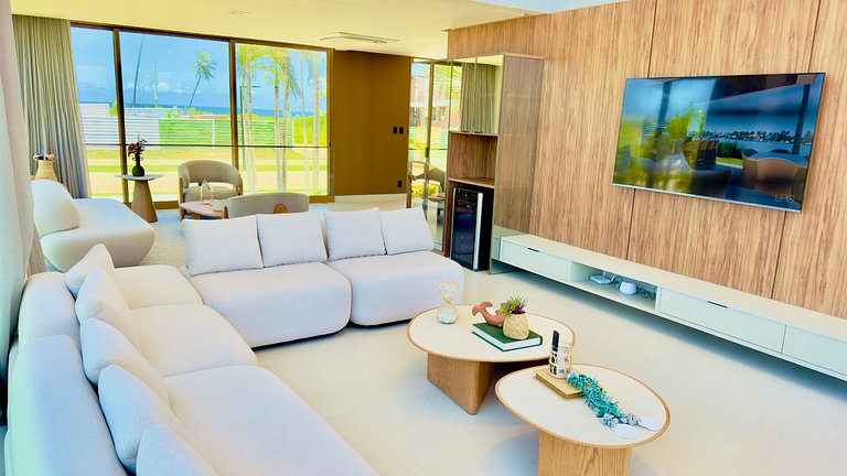 Mansão Alphaville Guarajuba|Casa do Lago Frente Mar e Lagoa
