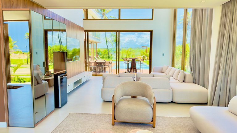 Mansão Alphaville Guarajuba|Casa do Lago Frente Mar e Lagoa