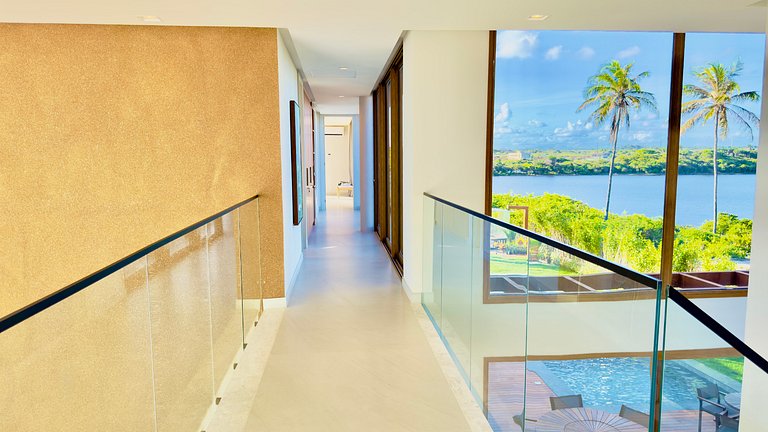 Mansão Alphaville Guarajuba|Casa do Lago Frente Mar e Lagoa